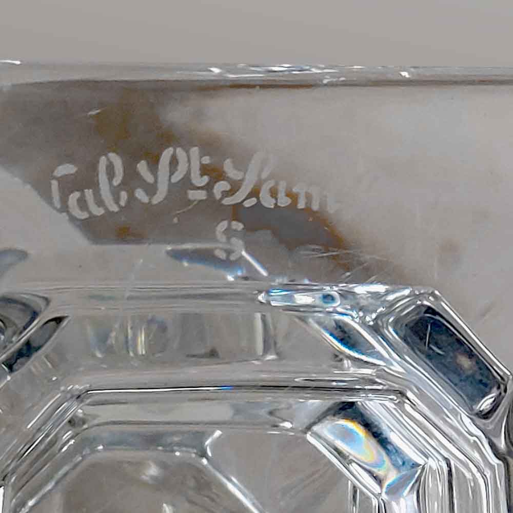 Val Saint Lambert Louvre Crystal Candlesticks – Luxury Pair